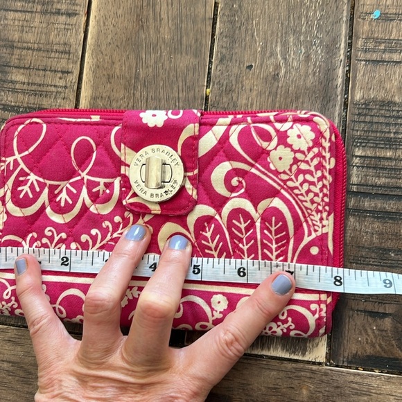 Vera Bradley Twirly Birds Pink Large Toggle Tote and Wallet - Picture 10 of 11